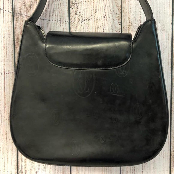 CARTIER BLACK LEATHER SHOULDER BAG - Picture 5 of 11